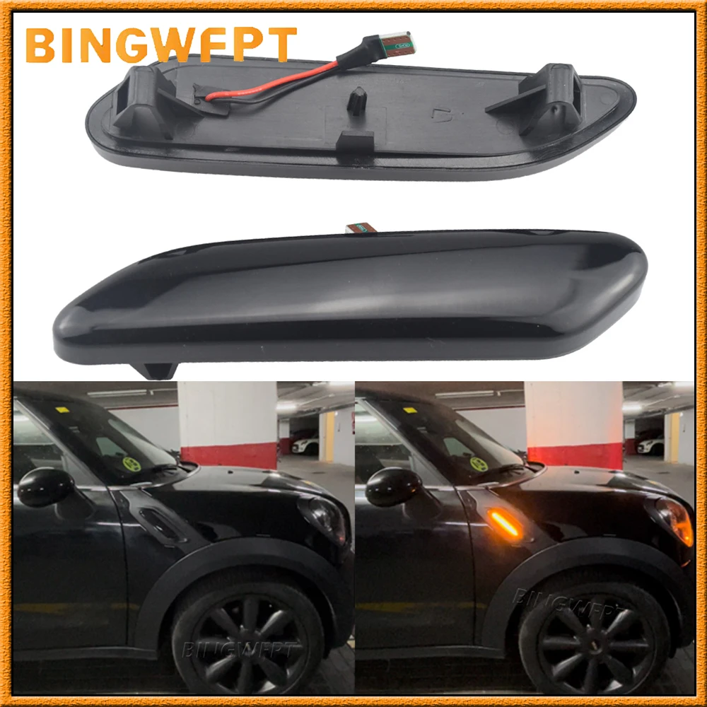 

1 Pair Flowing Turn Signal Light Dynamic LED Side Marker Light 12v Side Repeater Lamp For Mini Cooper R60 COUNTRYMAN R61 PACEMAN