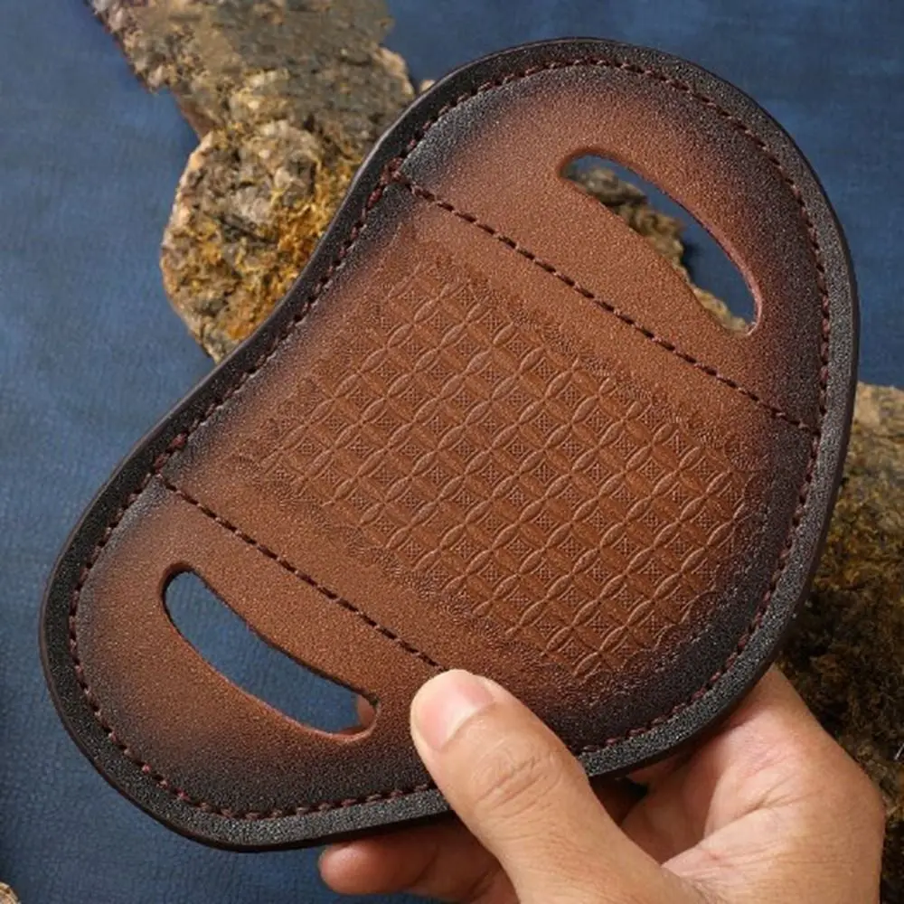 ZR-Textured Full-Grain Leather Waist Pouch Side Carry Holster for Multi-Tool & Outdoor Tool Storage