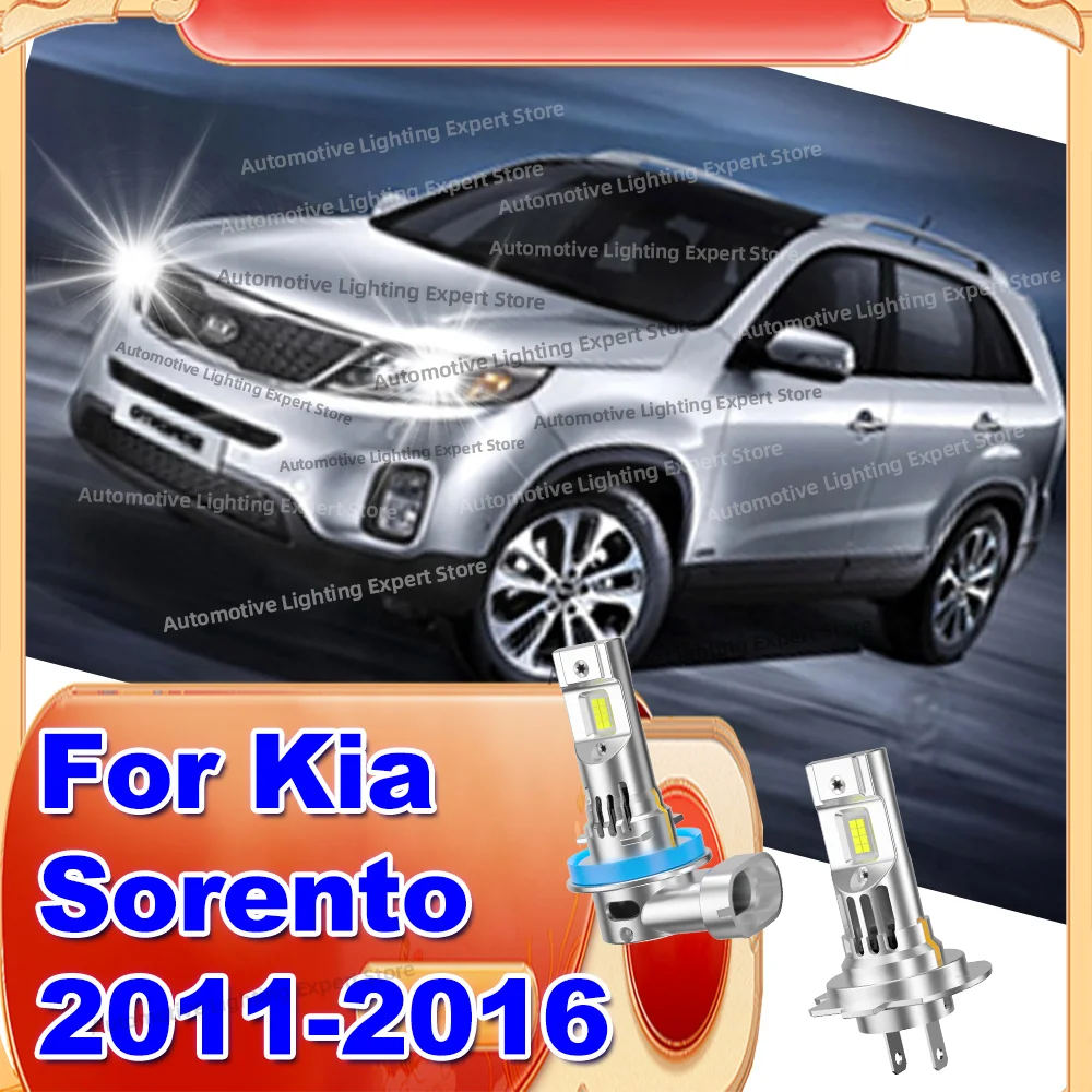 2/4Pcs LED Headlight Bulbs 30000LM Turbofan CANBUS Auto Lamp For Kia Sorento 2011 2012 2013 2014 2015 2016