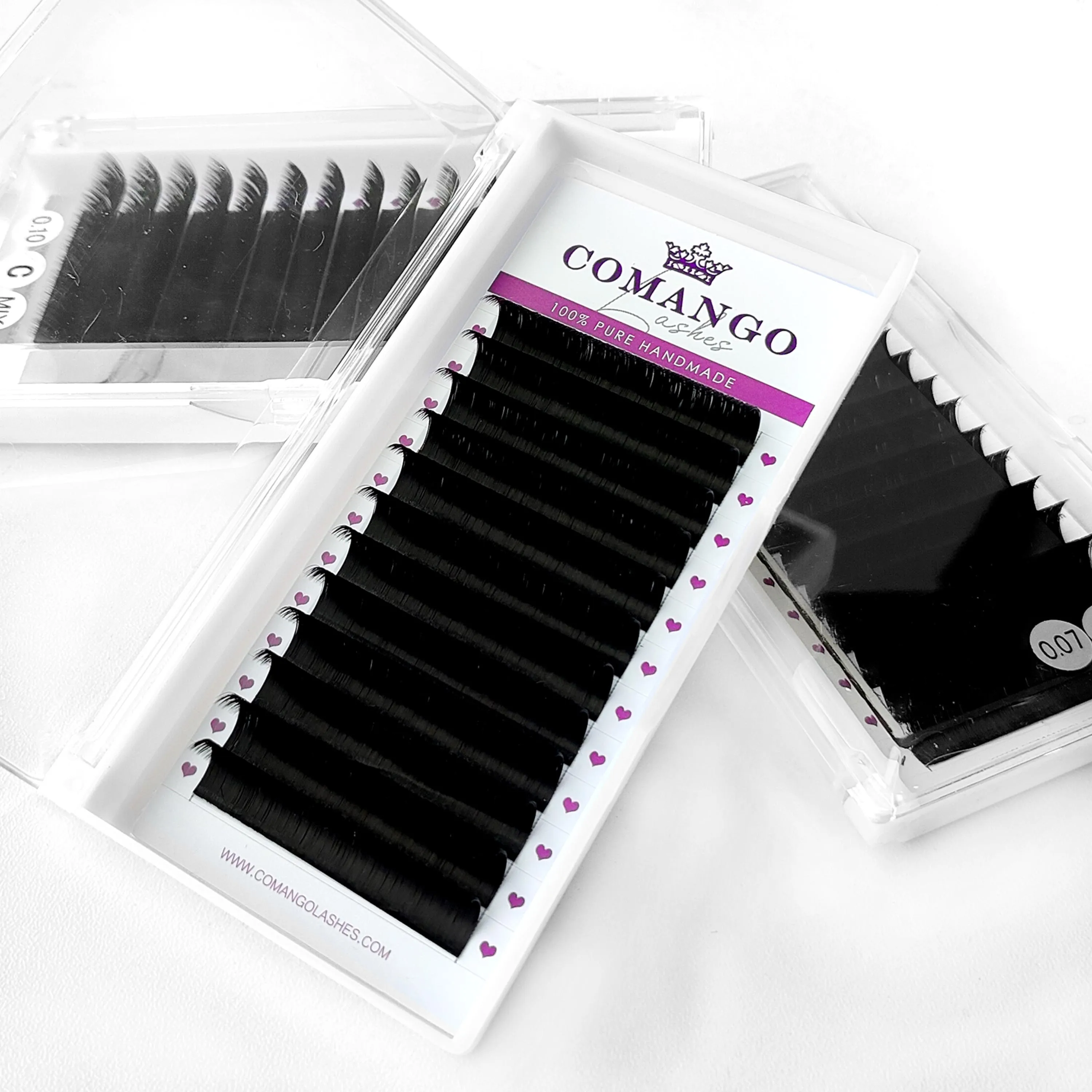 Premium Easy Fan Cashmere 8~20 Dark Matte Black Super Soft 0.03/0.05/0.07/0.1 Natural Fluffy Eyelashes Extension Mix Lash Tray