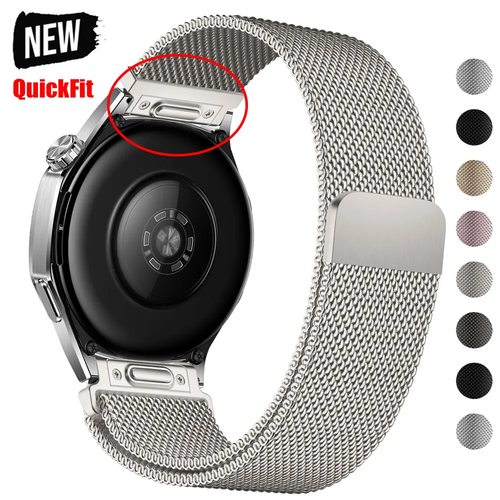 Leichtes Luxus- und vielseitiges Armband, geeignet für Huawei Watch GT6 GT6pro, Milanaise-Armband, kompatibel mit Huawei Watch 20mm 22mm