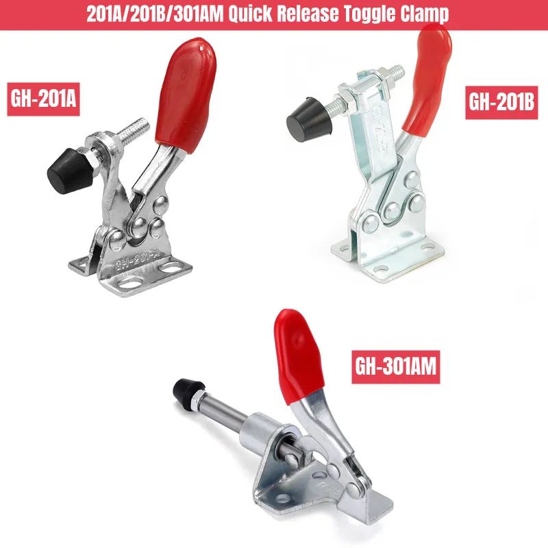 Quick Release Toggle Clamp GH-201A GH-201B GH-301AM 27kg/45kg/90kg Holding Capacity Heavy Duty Horizontal Clamps Pull Latch