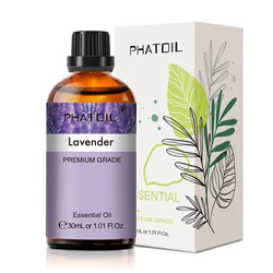 PHATOIL 30ml czysty naturalny olejek eteryczny do aromaterapii wytwarzanie świec lawendowy eukaliptus waniliowy mięta pieprzowa róża olejki aromatyczne