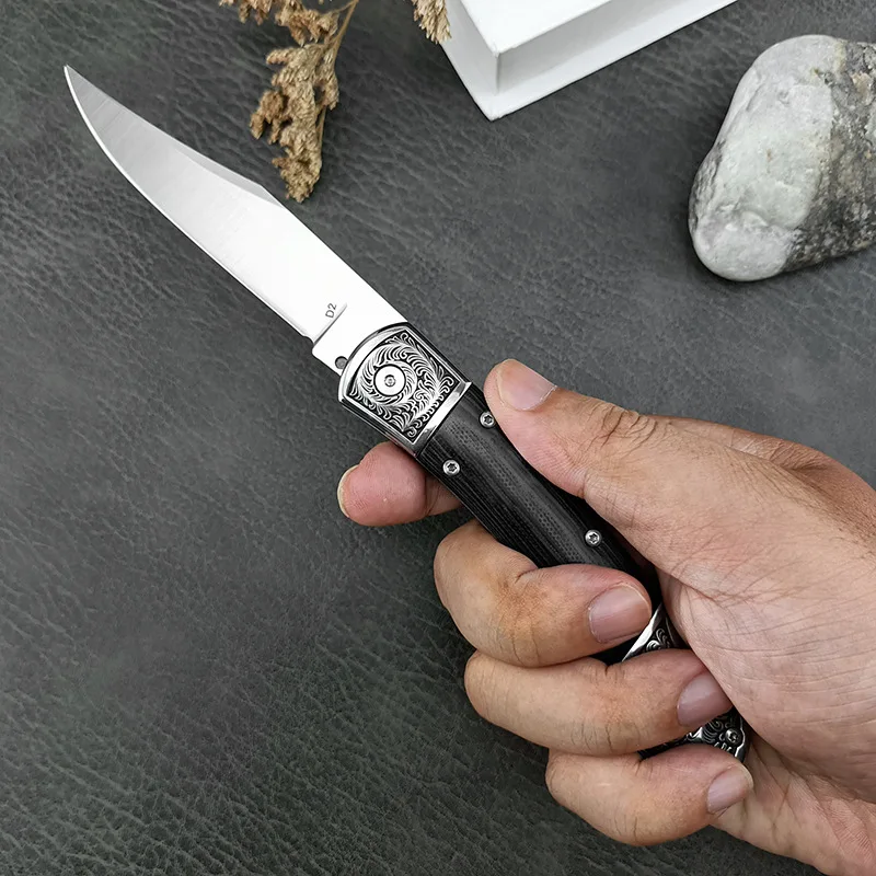 Outdoor knife camping survival folding knife high hardness portable EDC knife field self-defense knife