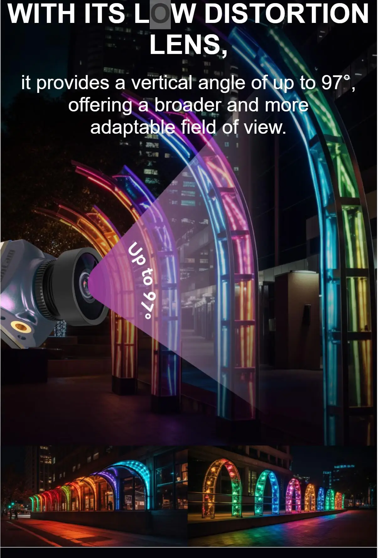 RunCam Racer Nano 4 FPV-Kamera 1200 TVL Super WDR CMOS-Sensor Wasserdichte LED-Beleuchtung Track-Modus NTSC/PAL für RC Freestyle Drone – Detail 4