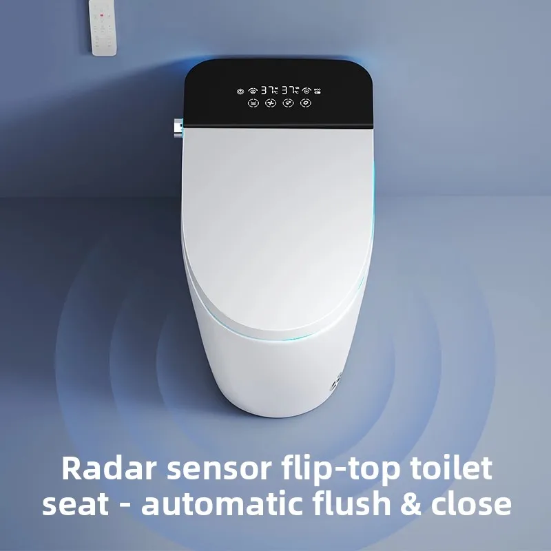 Bathroom Smart Toilet, Fully Automatic Bidet Toilet, LED Night Light, Electric Toilet for Household Hotel Apartment