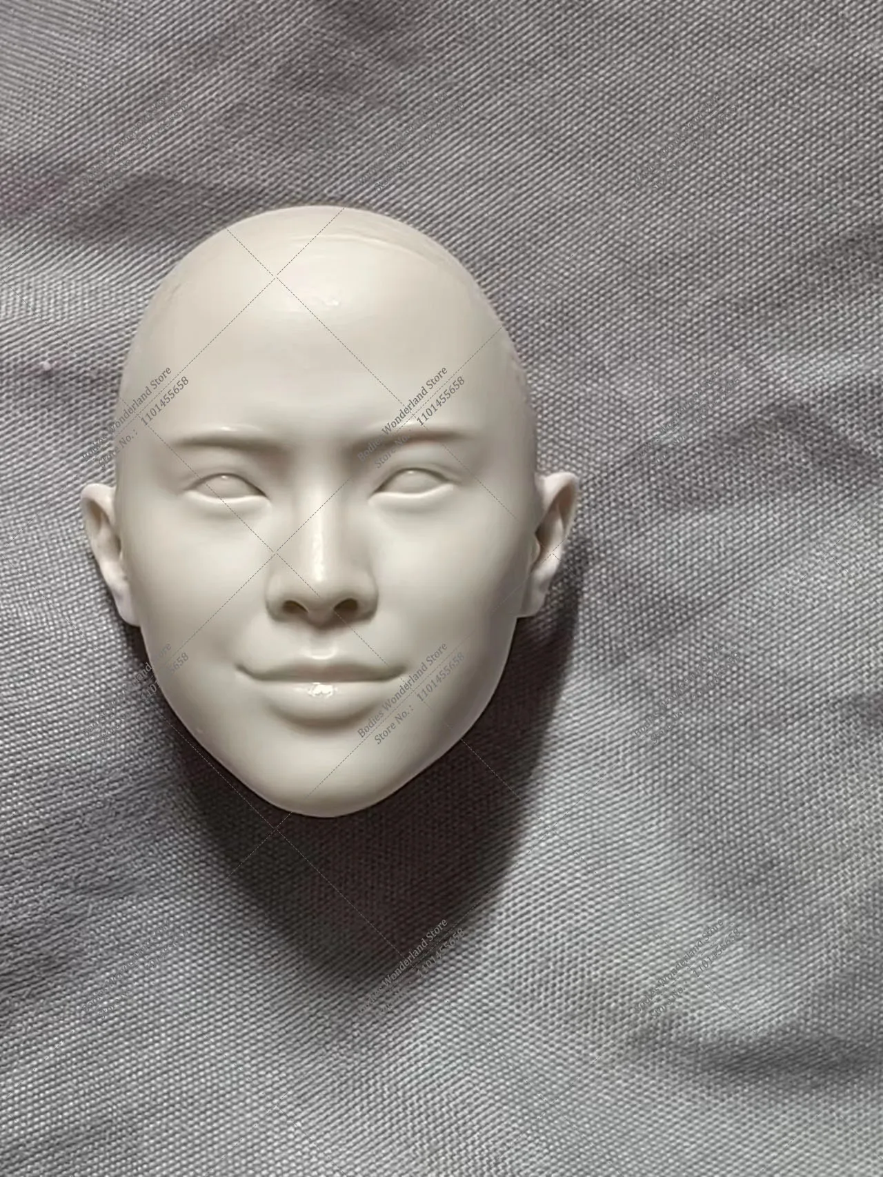 DIY 1/6 Scale Makeup Practice Unpainted White Model Xiaoqian JoeyWong Female Head Sculpt Carved Model for 12Inch Action Figure