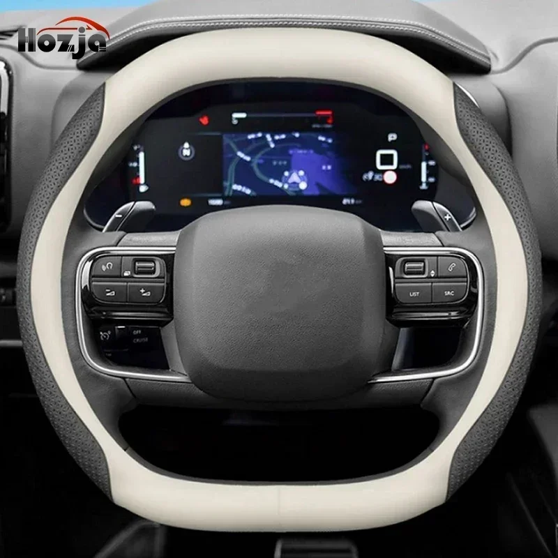 Leather Car Steering Wheel Cover for MG ZS Hybrid 2025 Non-slip Car-styling Auto Accessories