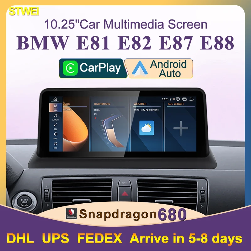 

Qulacomm Snapdragon 680 Android 13 8G 256G X для BMW 1 серии E81 E82 E87 E88, автомобильные мультимедийные плееры, беспроводные CarPlay AUTO
