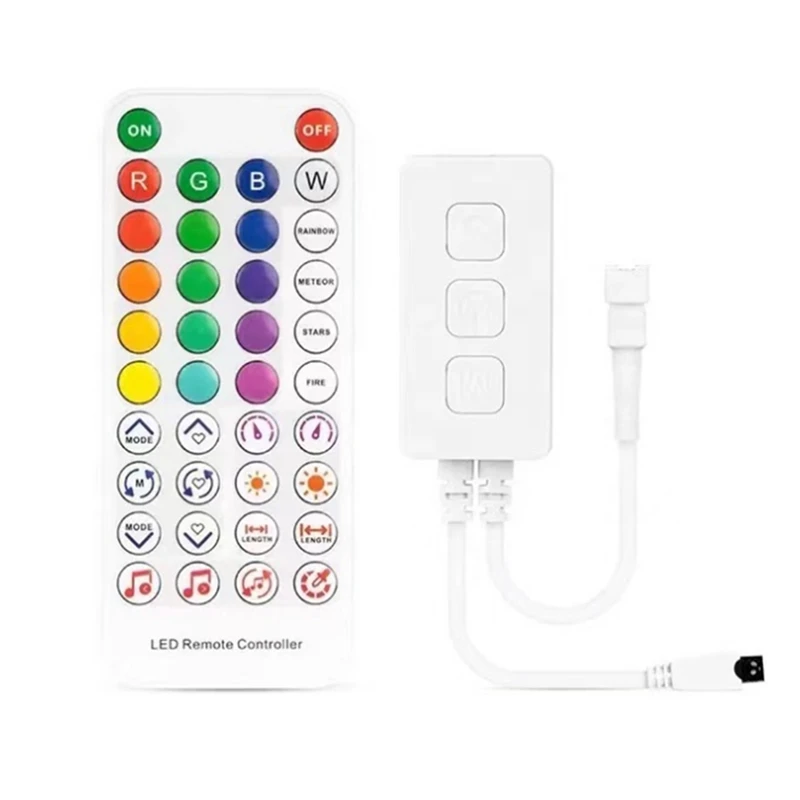 وحدة تحكم RGB قابلة للعنونة مع بلوتوث ، موسيقى ذكية ، شريط LED ، SP611E ، WS2812B ، SK6812 ، WS2811