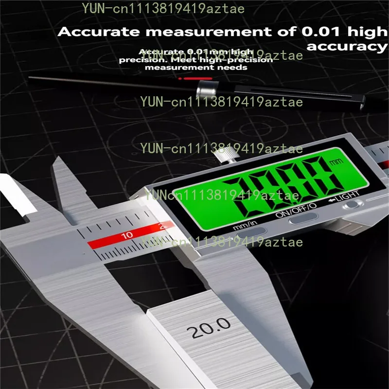 Industrial grade digital vernier caliper - high-precision electronic stainless steel ruler - precision part measuring tool