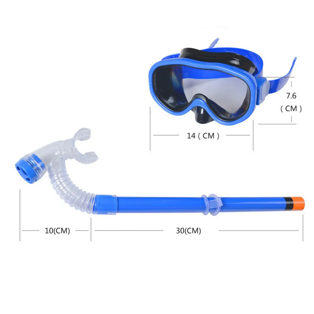 

Snorkeling Swimming Goggles Set for Children Adults Semi-Dry Type Swimming Diving Goggles with High Elastic Strap Tastless PVC