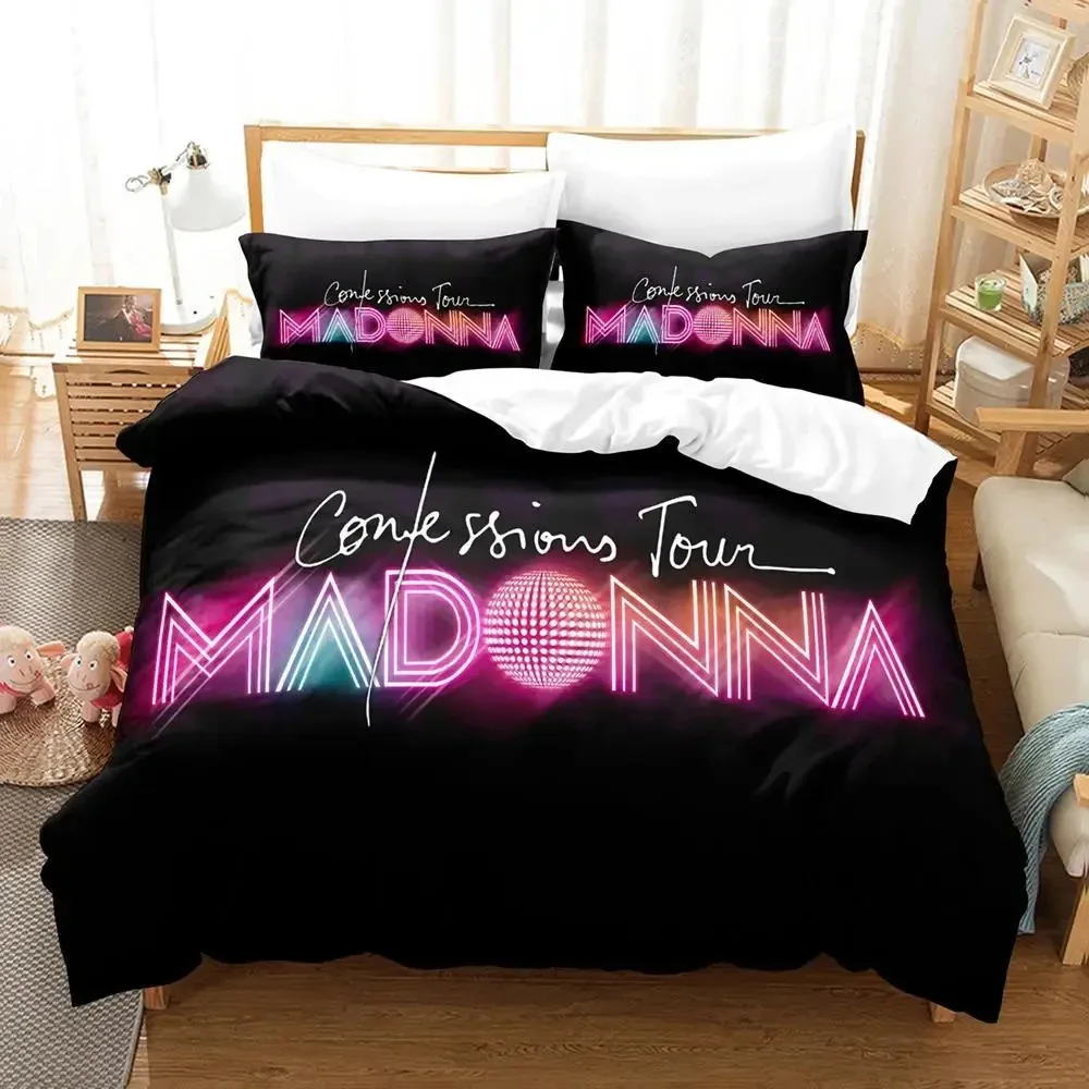 3PCS Single-sided Printed Bedding Set ,Comforter Madonna Duvet Bedding Cover Pillows Comfortable Bedspreads Queen Bedding Set