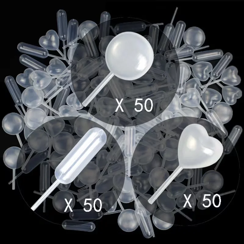 0.14 oz plastic dropper, plastic pipette, heart-shaped round rectangular plastic squeeze pipette