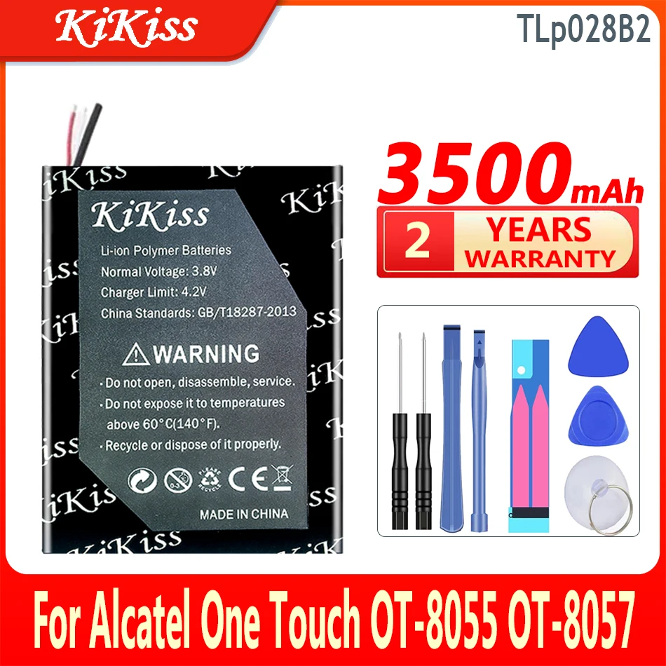 

3500mAh KiKiss Battery TLp028B2 For Alcatel One Touch for TCL OT-8055 OT-8057