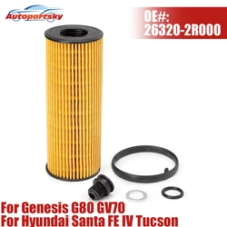 New Engine Oil Filter 26320-2R000 For Hyundai Santa Fe For Kia Sorento For Genesis G80 GV70 Diesel 263202R000 J1310307 SH4117P