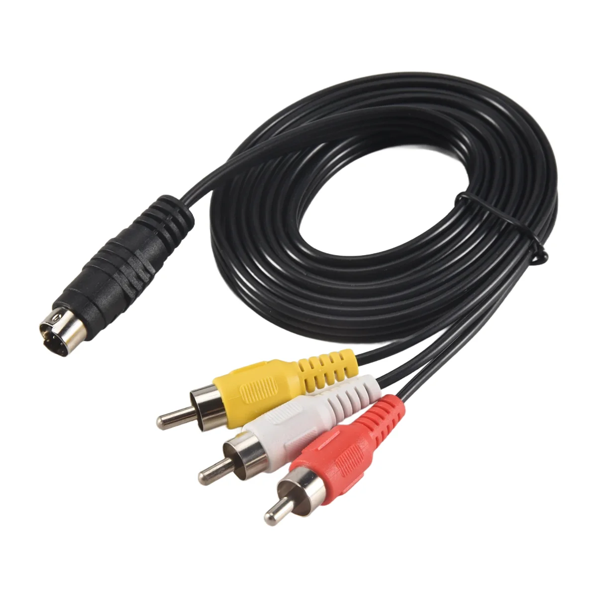 1.5M 4.9ft 3 RCA Male to 4 Pin S-Video Male TV PC Conversion Cable