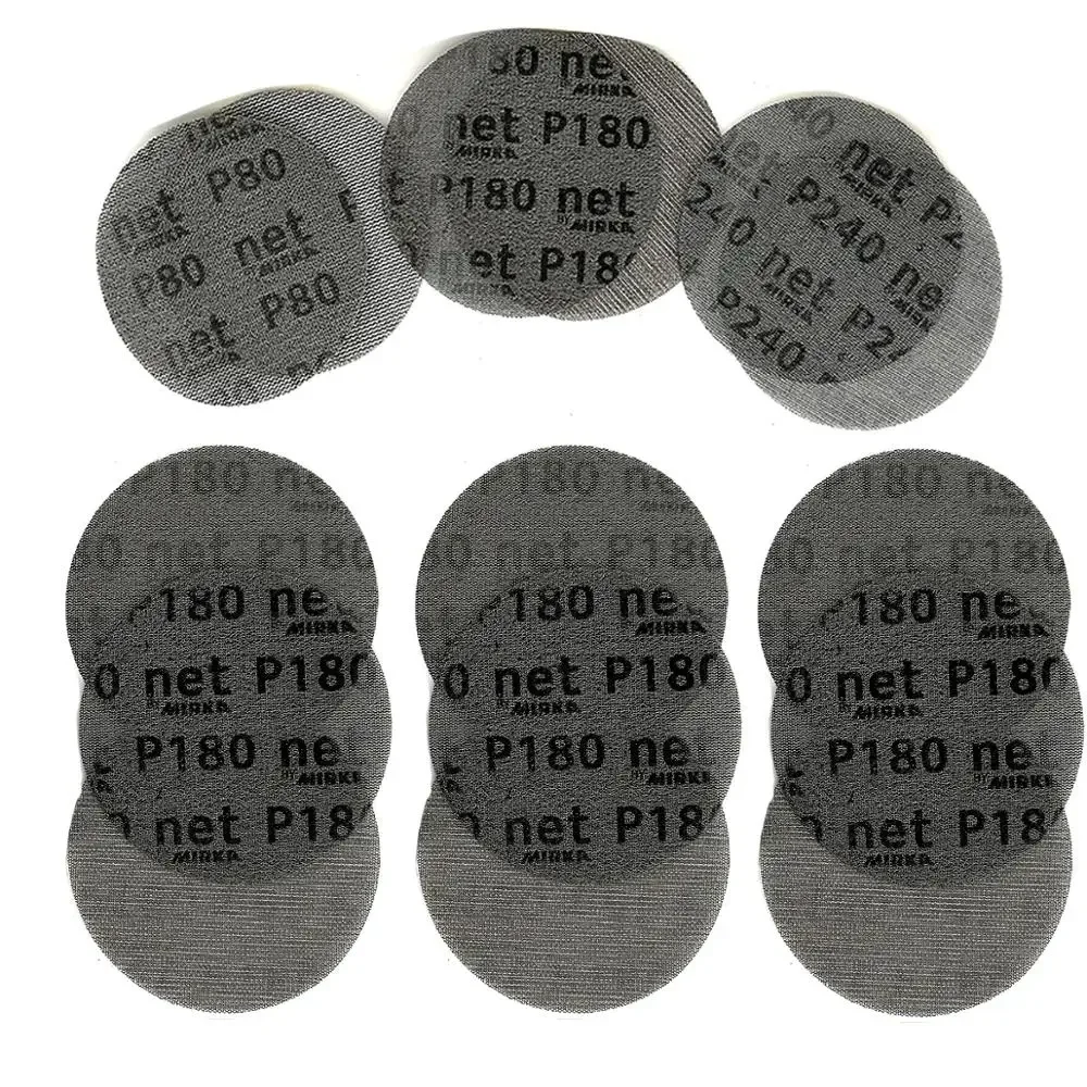 15PCS 5 Inch 125mm Mesh Sandpaper Sanding Discs Anti-blocking Dry Grinding 80-800 Grit for Polishing Wood Car Metal Stone