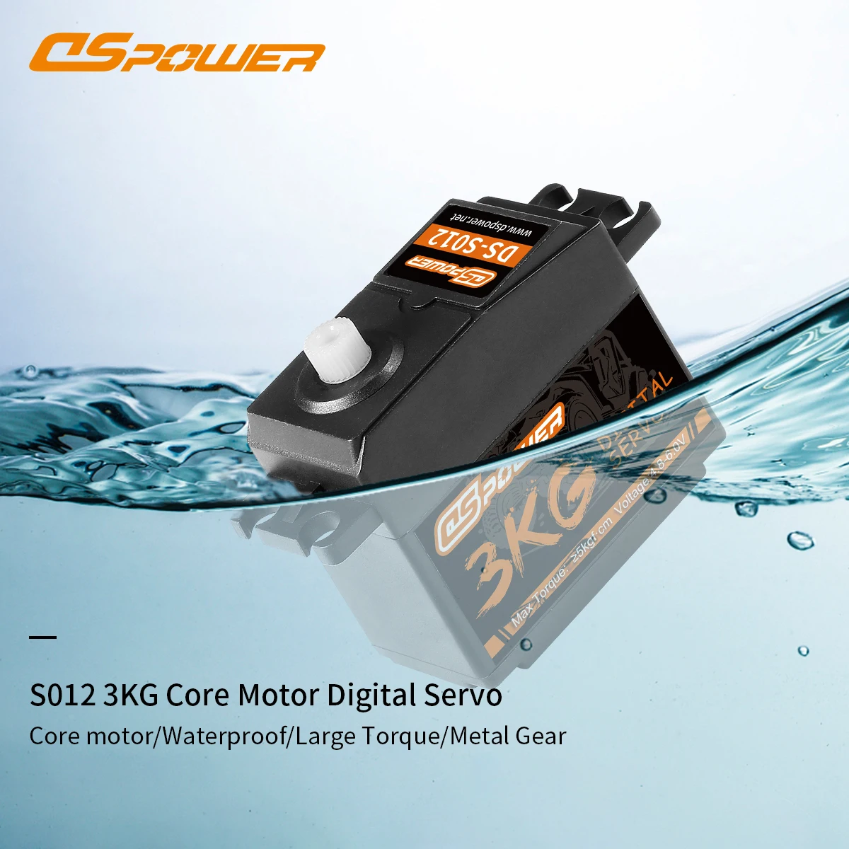DSpower 3KG Digital Servo Core Motor Waterproof 4.8~6.0V for 1/12