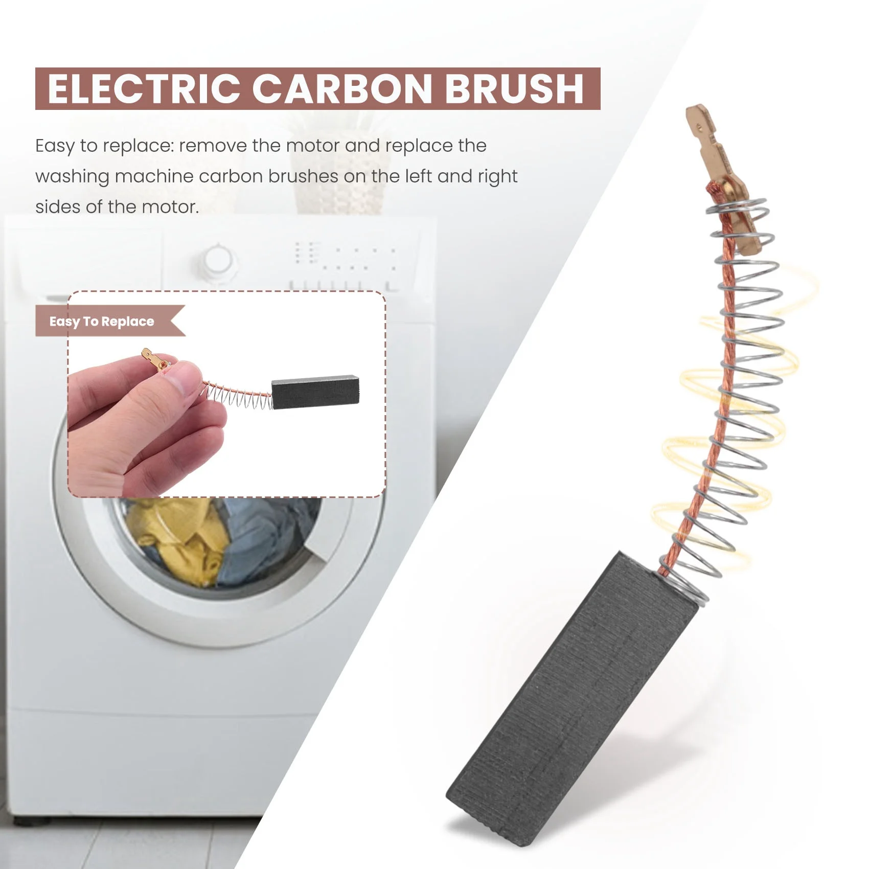 Escovas de carbono para máquina de lavar 154740   Escovas de carbono para motor, escovas de carbono para máquina de lavar bosch siemens 8 peças bljs
