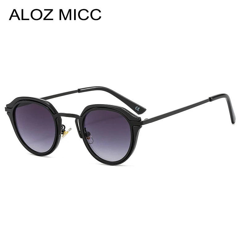 

Fashion Oval Metal Punk Sunglasses Men Retro Purple Green Gradient Shades UV400 Women Trending Sun Glasses