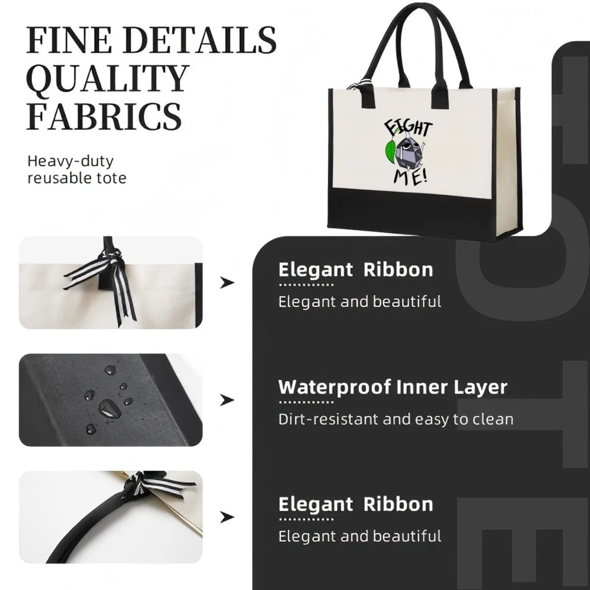 قتالني! (روك بيكمين) 2026 وصول جديد موضة عملية واسعة قابلة لإعادة الاستخدام حمل حقيبة نمط طباعة 2 لهجة الثقيلة كبيرة شو #5