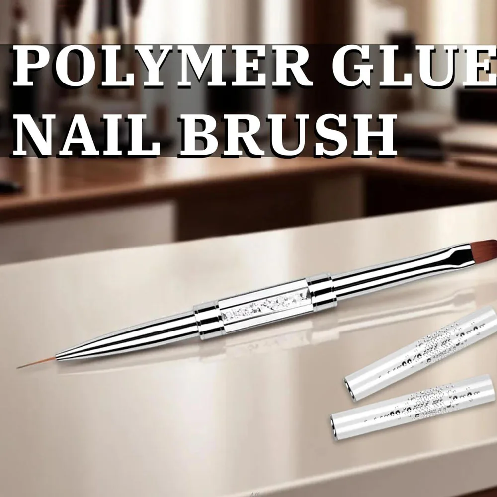 1pcs Double-headed Ultra-fine Needle Nail Liner Pen UV Gel Nail Brush Crystal Handle Drawing Shrimp Thread Nail Art Manicure Pen - Image 5
