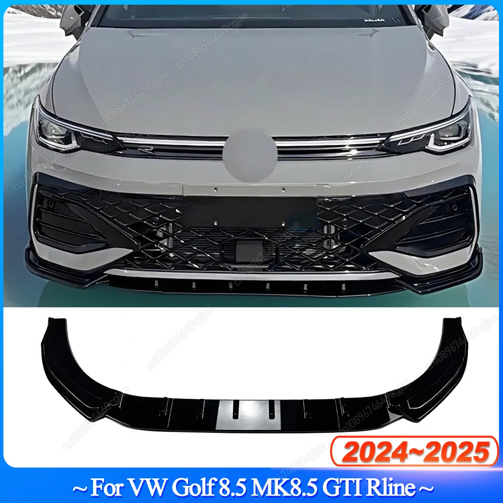 

Для VW Golf 8.5 MK8.5 GTI Rline 2024-2025 + автомобильный передний бампер, сплиттер, спойлер, диффузор, защита, дефлектор, обвесы, тюнинг, черный