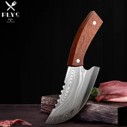 Damascus Pattern Meat Cleaver Stainless Steel Sharp Boning Knife Household Kitchen Fish Killing Knife