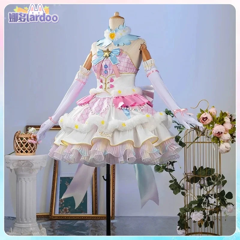 Lardoo Aikatsu! Hoshimiya Ichigo Game Suit Elegant Lovely Dress Uniform Cosplay Costume Halloween Party Role Play Outfit