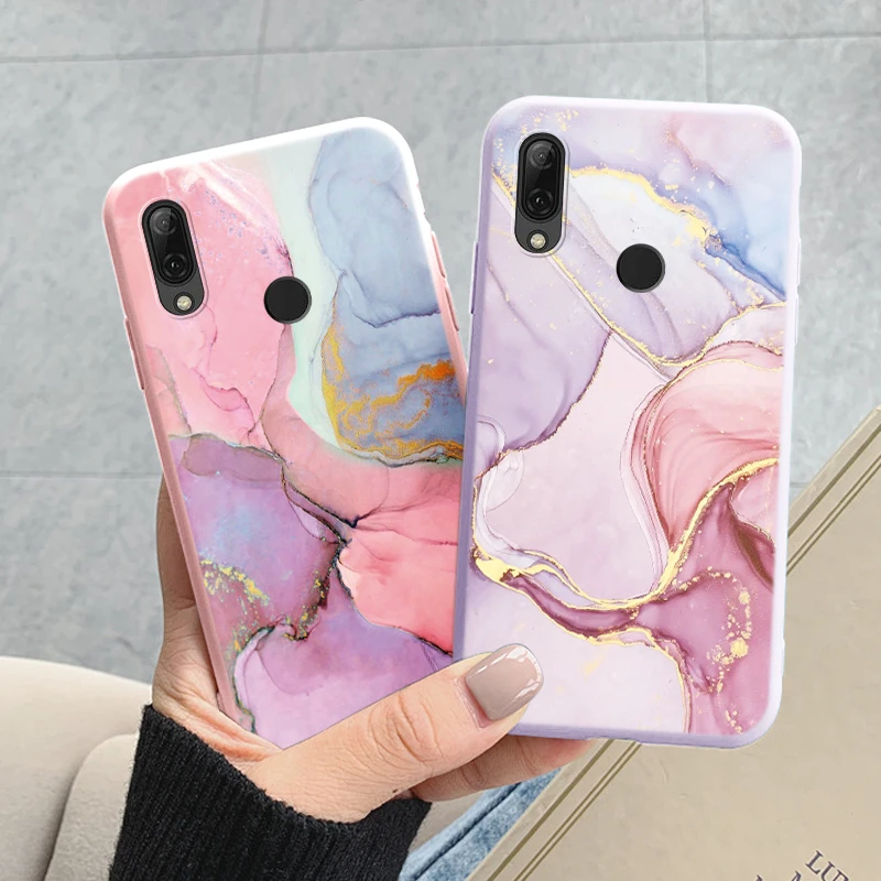 Marble Pattern Phone Case For Huawei P Smart 2019 Protective Cover Case Soft Funda For Huawei P Smart 2019 PSmart Coque Silicone