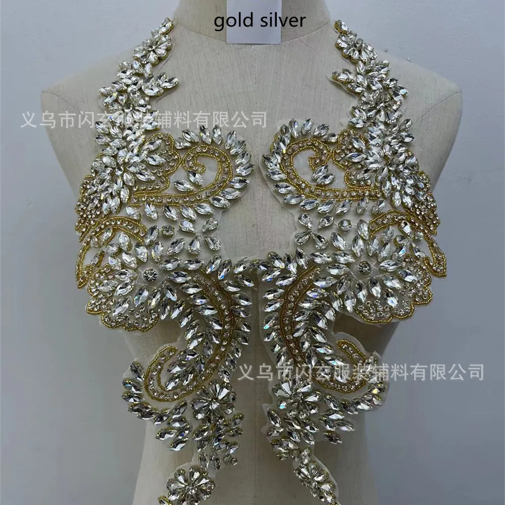 

Glitter Rhinestones Handmade Adhesive Colored Stones Glass Diamonds Lace Pattern Sewing Wedding Dress Bridal Dress Wedding Veil