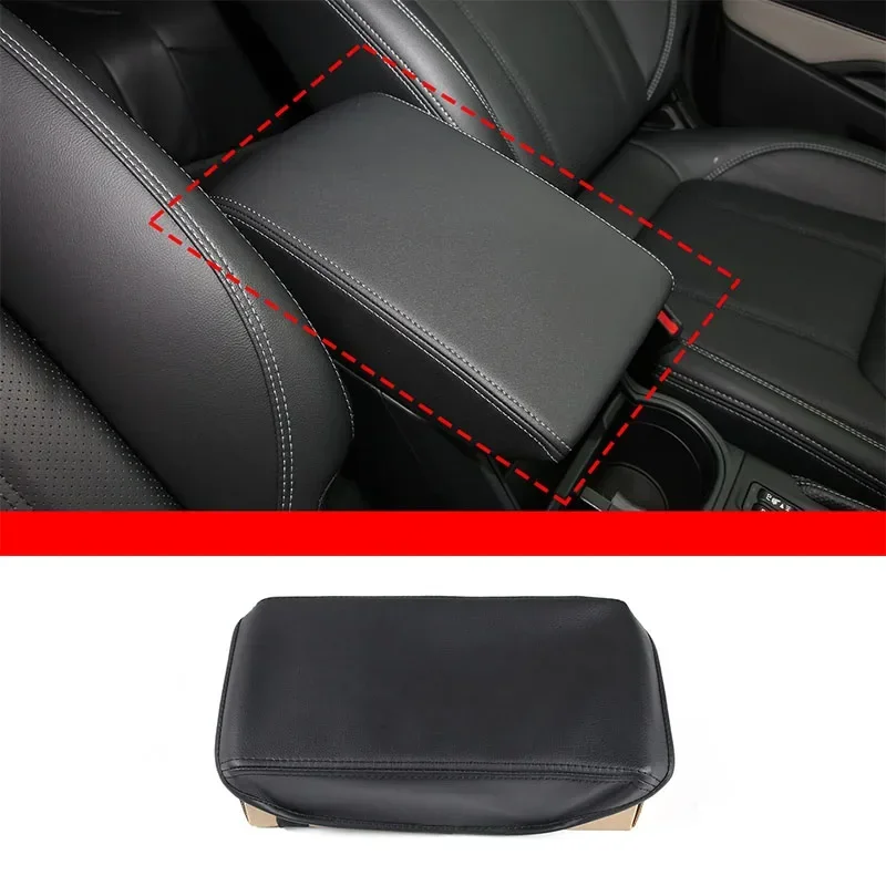 

For Subaru Forester 2019-2024 Leather Black car styling Car Armrest Box Cover Sticker Car Interior Protection Accessories