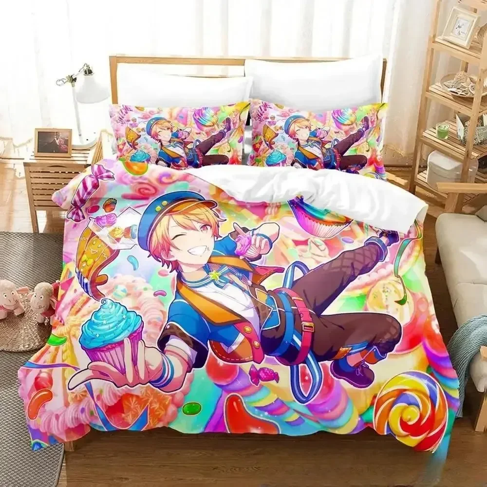 

Print Wonderlands Showtime Anime Bedding Set Duvet Cover Bed Set Quilt Cover Pillowcase Comforter king Queen Size Boys Adult