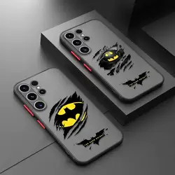 TPU Matte Phone Case for Samsung Galaxy S24 S23 S22 S21 S20 FE Ultra S10 plus Note 20Ultra The Black Hero B-Batman Cover