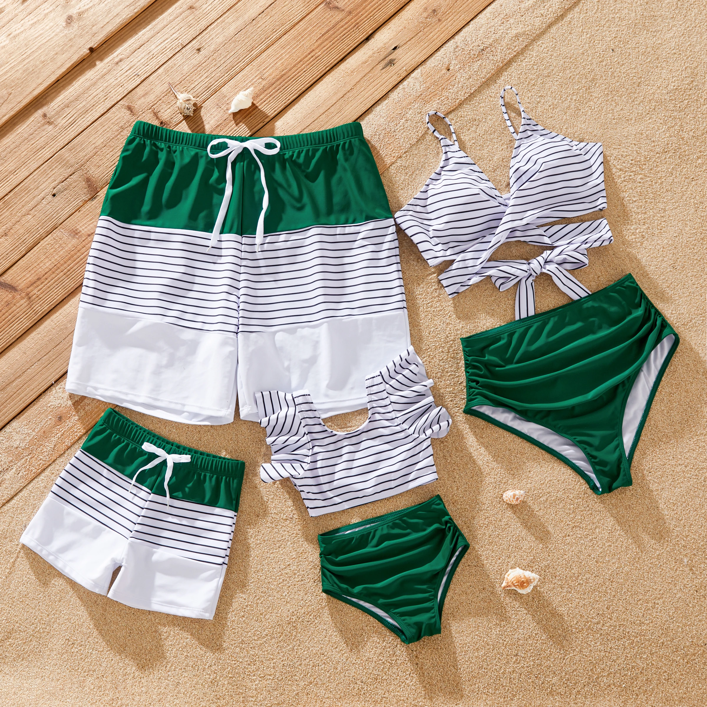Family Matching Swim Trunks & Swimsuit 1