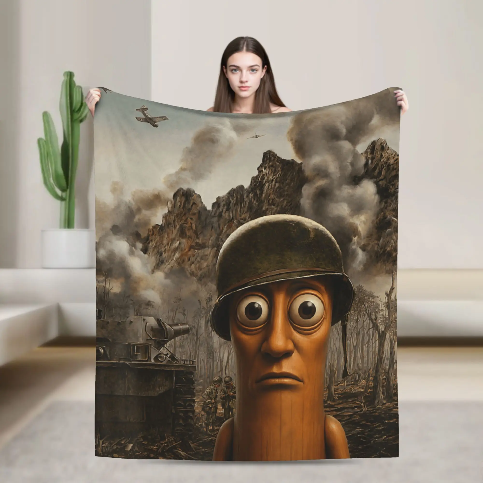 Lock in Tung Tung Tung Sahur Throw Blanket Super Soft Graphic Blanket  For Living Room Travel Flannel Bedspread Bed Cover