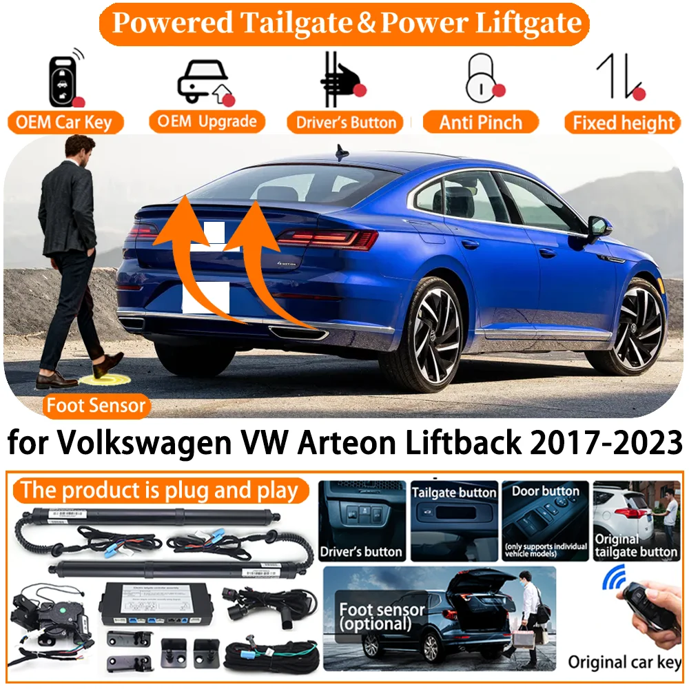 

Car OEM Smart Powered Tailgate system for Volkswagen VW Arteon Liftback 2017-2023 Automatic Electric Power Tailgate Strut kit