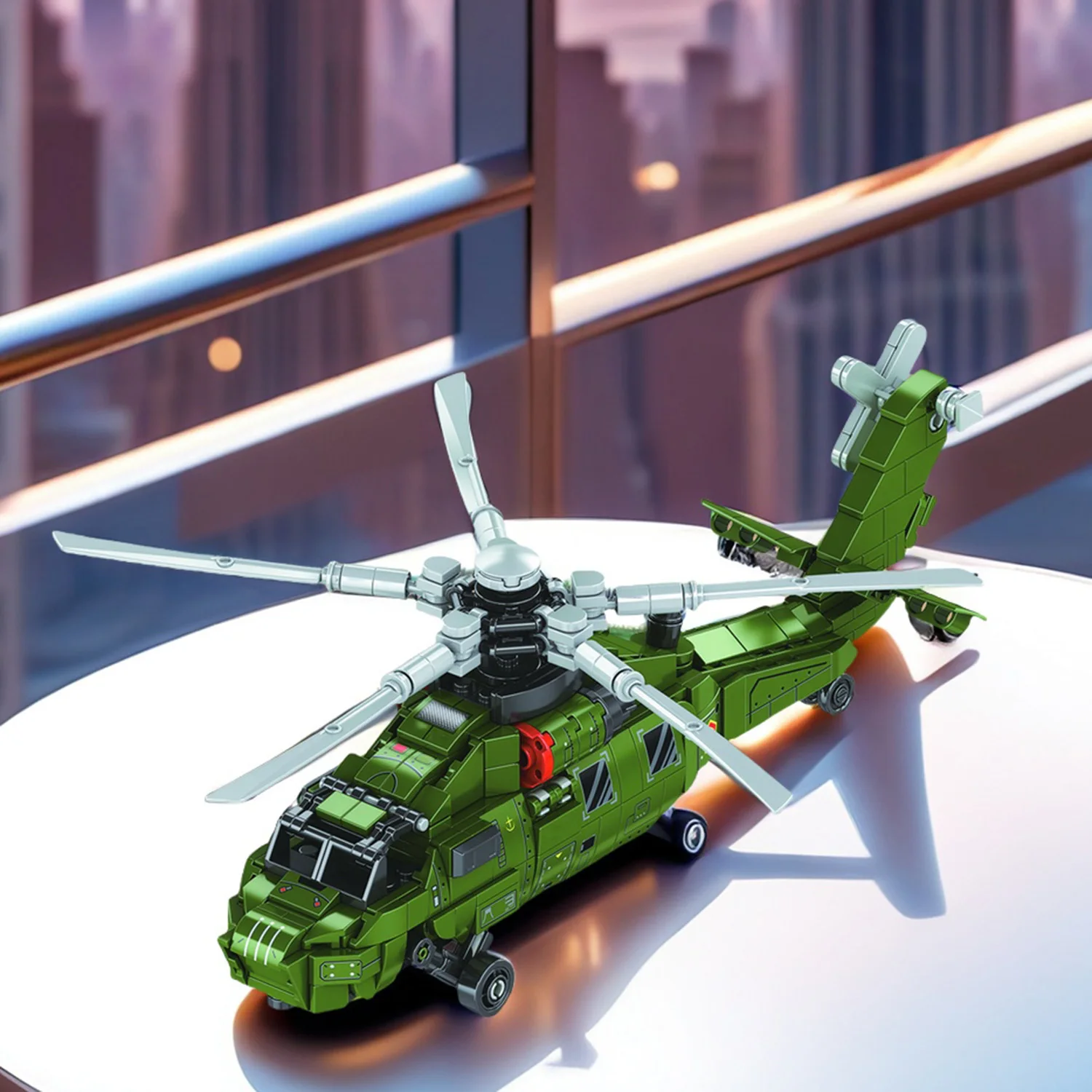 478PCS Helicopter Building Blocks Toy Technology Assemble Model Bricks Education Toy Desktop Decoration Gifts