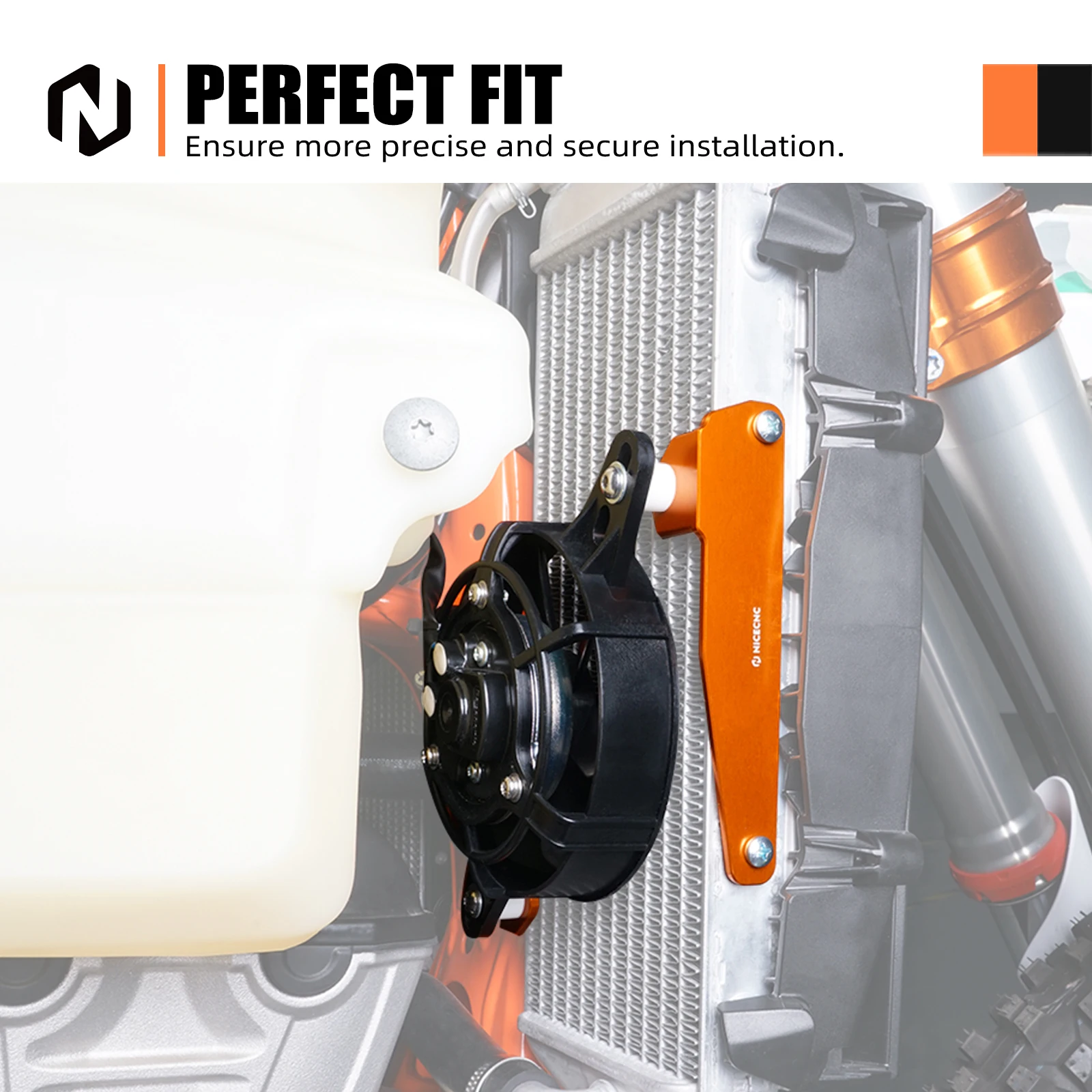 NICECNC لـ KTM EXC 300 EXCF 350 مجموعة مروحة تبريد المبرد الكهربائي لـ Husqvarna TE 300 FE 450 2017-2023 GasGas EC 300 2021-2023