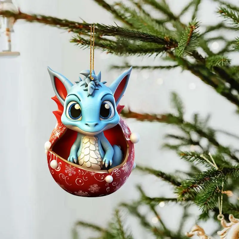 Dragon Baby Egg Hangings Ornament Christmas Tree 9PCS Cute Christmas Tree Hangings Ornaments Funny Dragon Egg Fidget Decorations