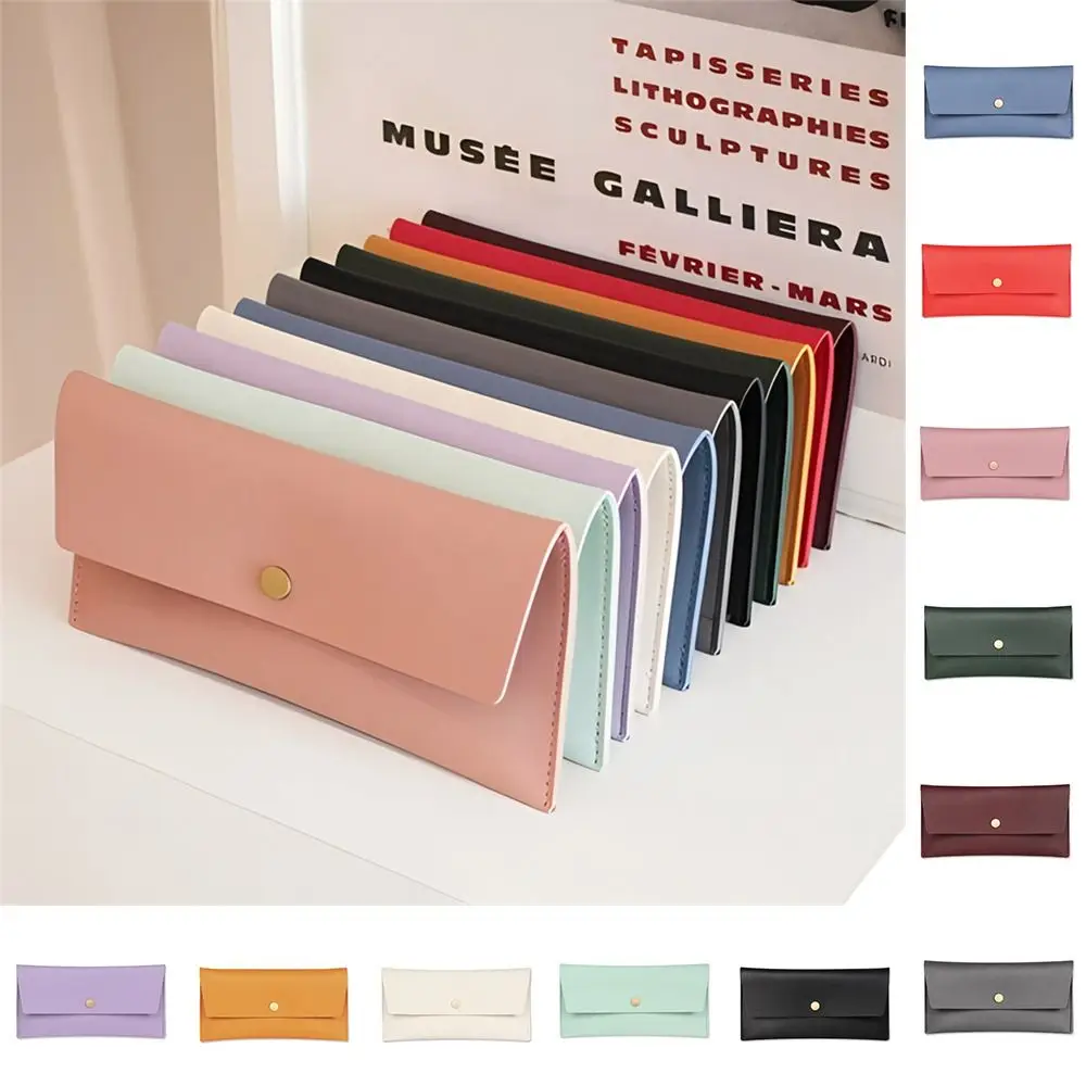 Korean Style Envelope Wallets Fashion PU Leather Portable Women Long Clutch Bag Coin Purse Multifunctional Change Bag Outdoor