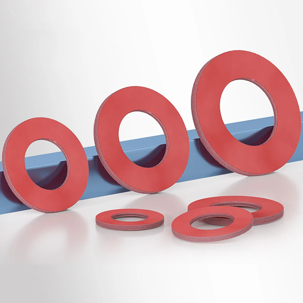Red Steel Paper Fiber Flat Washer Insulating Plain Gasket Ring Meson M2-M20 Electrical Insulation Gaskets for Hardware Fasteners