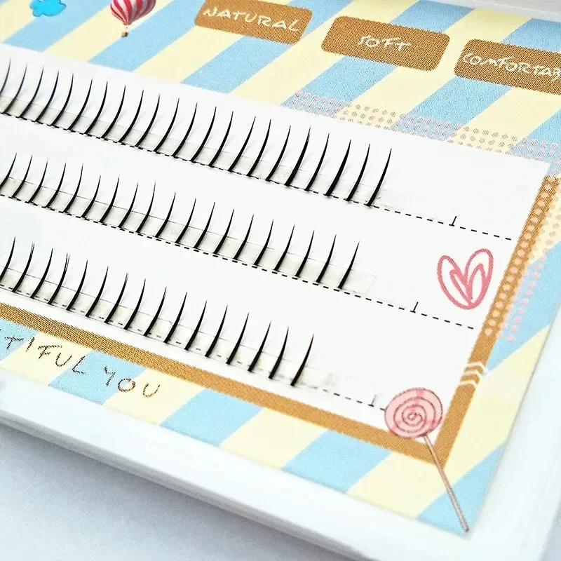 1 scatola 6-12mm visone finto singolo cluster ciglia finte per estensione ciglia volume naturale 3D strumento per il trucco degli occhi