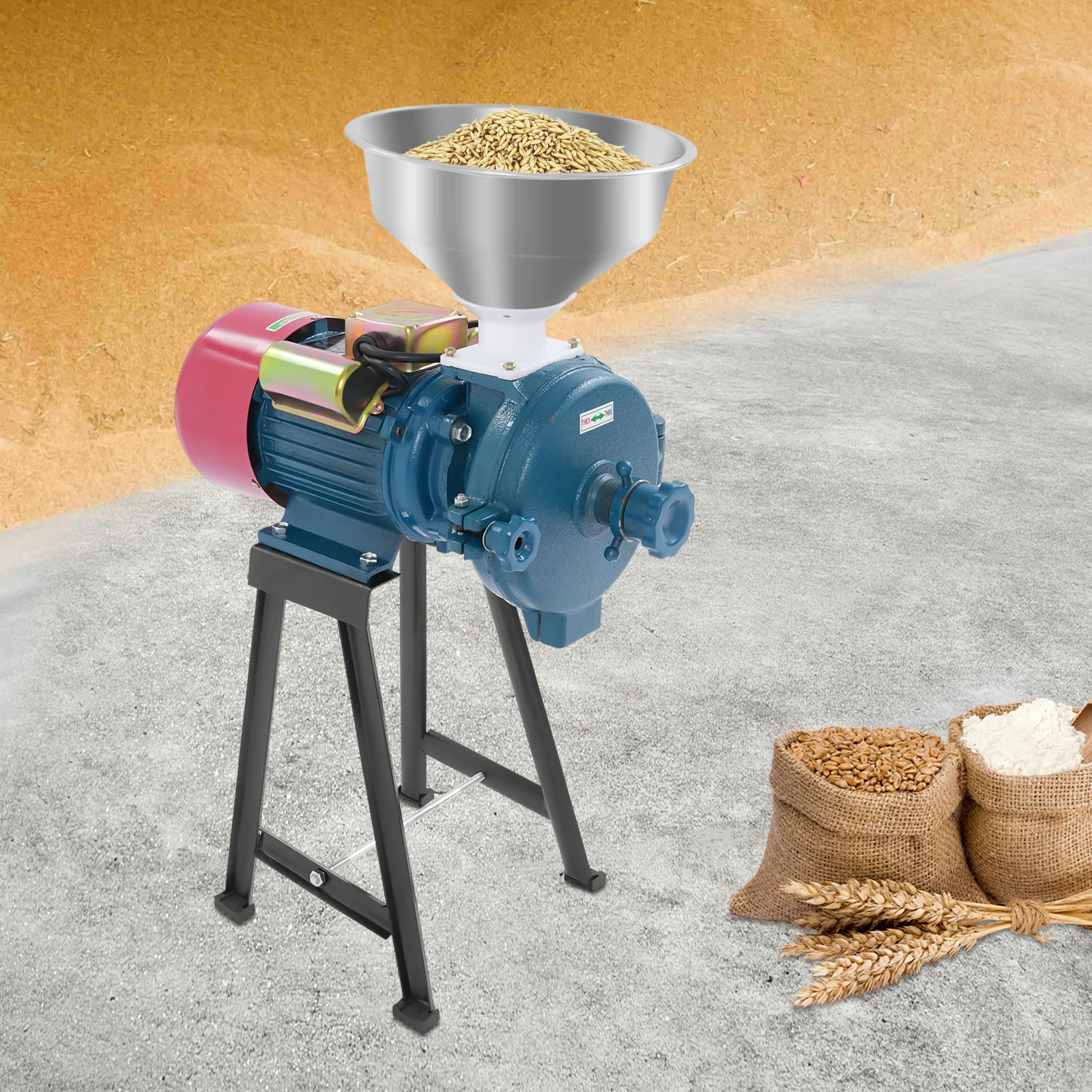 Grinder Machine Dry Electric Feed and Flour Mill Cereals Grinder Rice Corn Grain Coffee Wheat Grain Mill