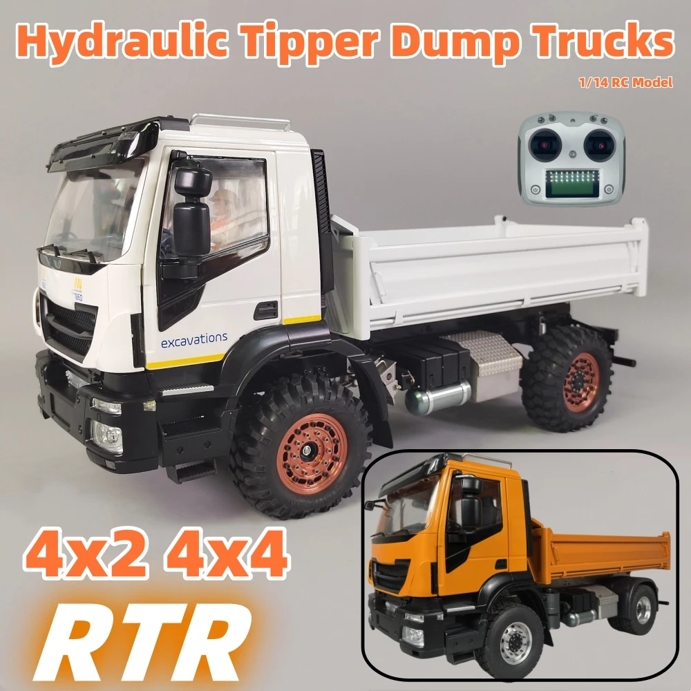 

Гидравлический самосвал 4x2 4x4 RTR с окрашенным универсальным самосвалкой 4x4 с высоким крутящим моментом для 1/14 Tamiya RC игрушка с дистанционным управлением