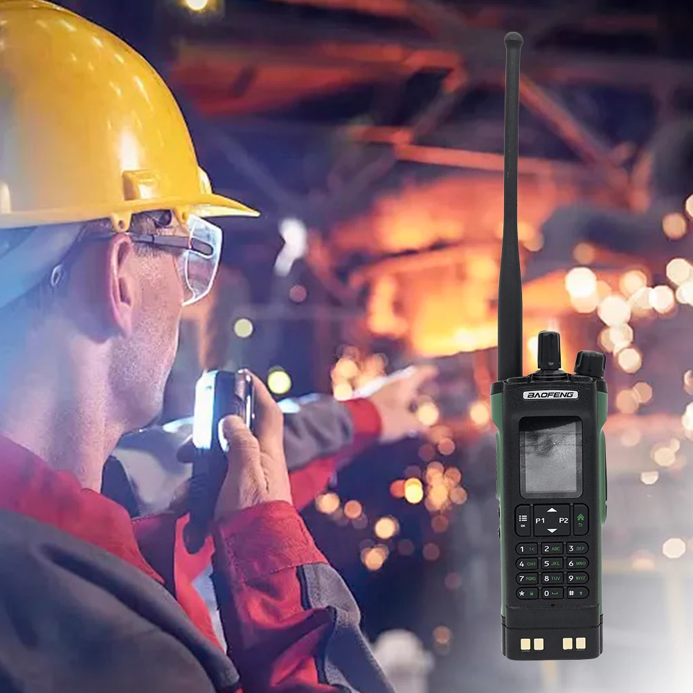 DM-32 Digital Walkie Talkie 2500mAh GPS Dual Mode Walkie Talkie Handheld Digital Walkie-Talkie for Construction Sites Hunting