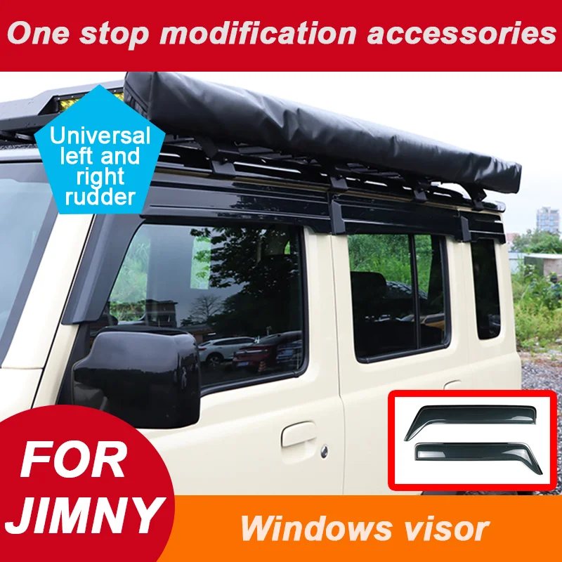 

For JIMNY 2019- 2025 5 door 3 door Window Visor Sun Rain Wind Deflector Awning Shield Vent Guard Shade Cover Accessories
