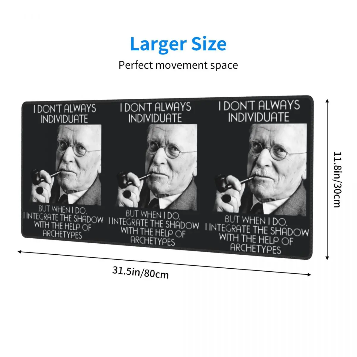Large Mouse Pad Carl Jung - Individuate 2 Gamer PC Laptop Mats Keyboard Carpet Computer Gaming Office Accessories Desk Mat