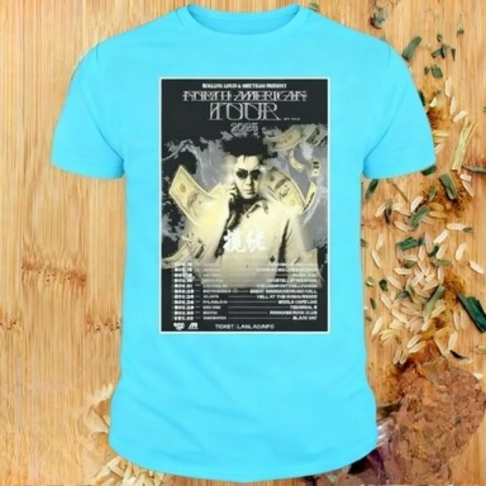 Skai Isyourgod المتداول بصوت عال Mry Team الحاضر 2025 جولة أمريكا الشمالية تي شيرت موضة المراهقين والكبار يحبون الموسيقى تي شيرت #5